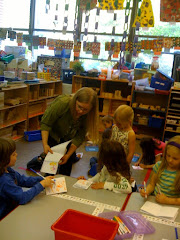 Megan Montague Cash makes books with first graders