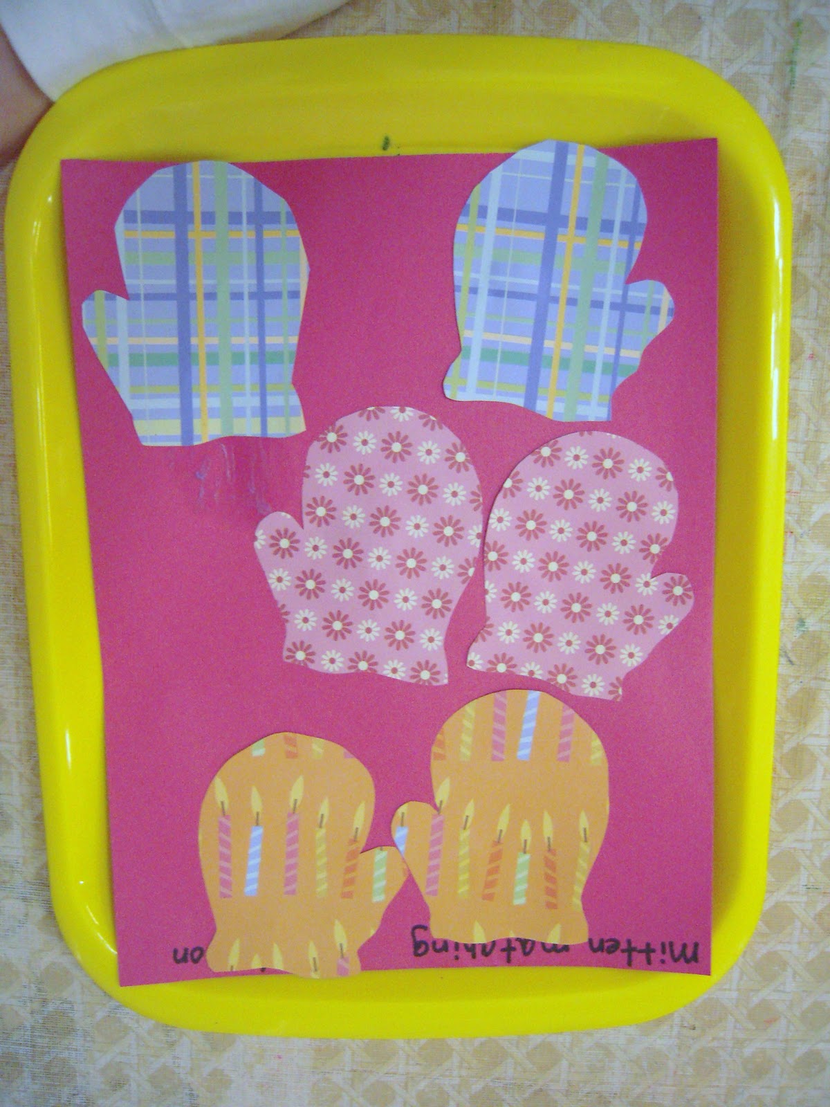 LaLa's Home Daycare Mitten Matching