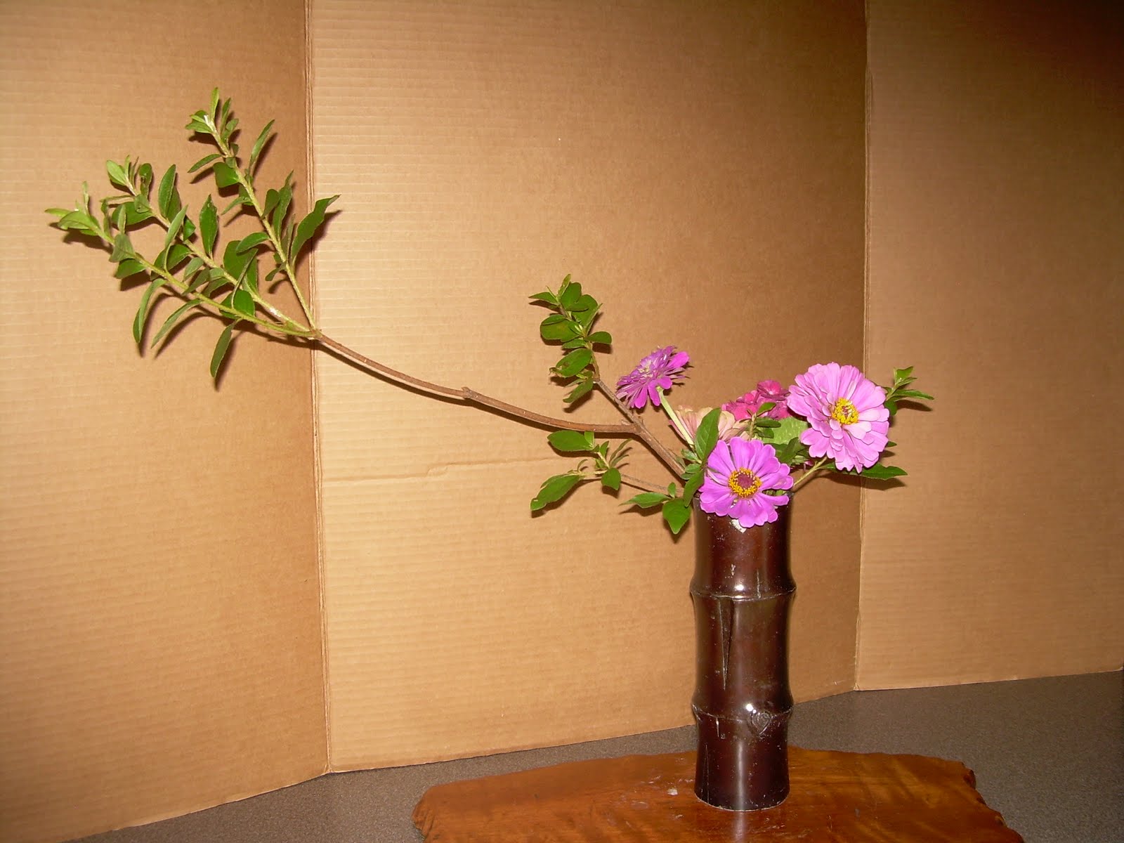 Orchids and Ikebana Combined Styles Variation 8 ( Nageire and Nageire)