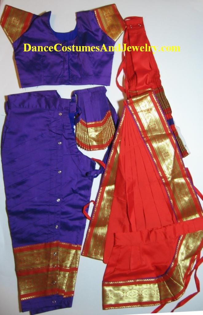 Indian Jewelry Bharatanatyam dance dress color selections