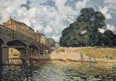 Alfred Sisley - Bridge at Hampton Court (1874)