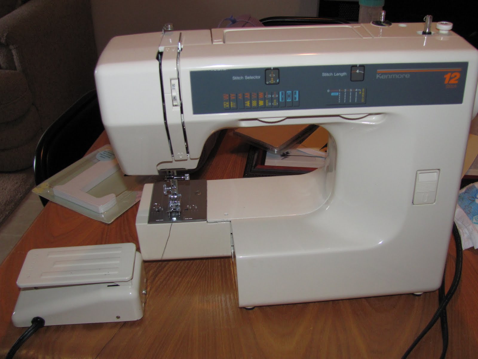 Super online yard sale!!: 20.00 Kenmore sewing machine, 12 stitches