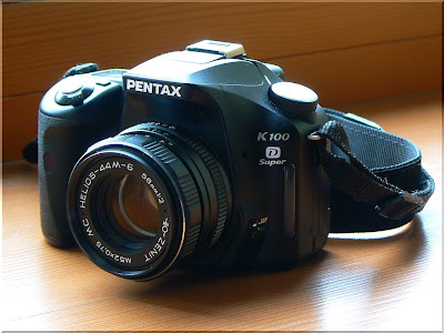 Pentax K100D Super с объективом HELIOS-44M-6