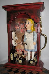 Alice's Bizarre Wonderland Shadow Box Assemblage