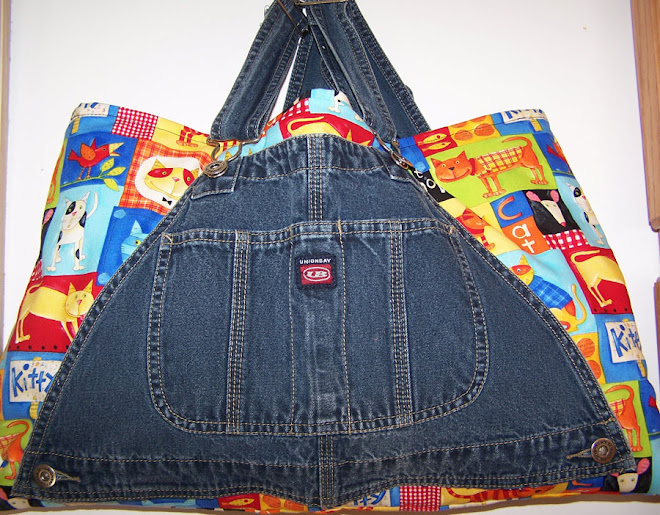 "Cats on the Loose" Bib Overall Tote Market Book Bag