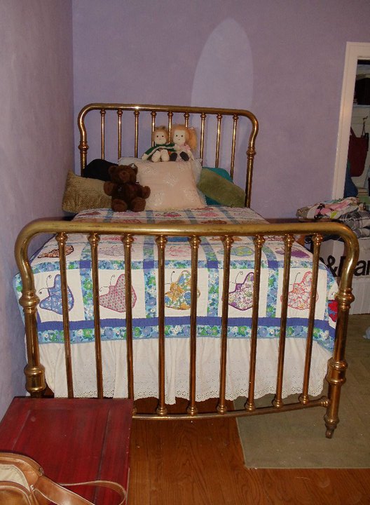 The Box House Big Brass Bed