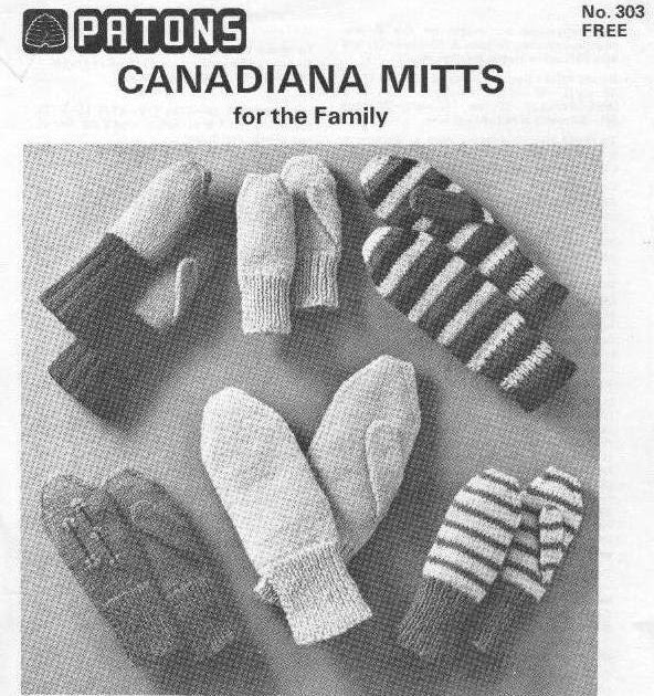 R Anne Dom Free Pattern Patons Canadiana Mitts
