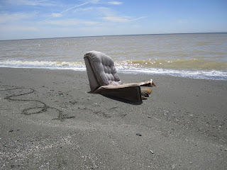 Bombay Beach - A Chair at the Water's Edge