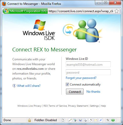 Windows Live REST Explorer 2