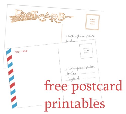 Make Do Send PRINTABLE POSTCARDS FROM MARTHA STEWART