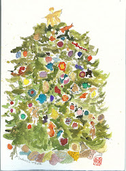tree watercolor christmas trees 2008 painted tall painting improvising lives majestic feet left