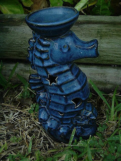 Blue Ceramic Seahorse