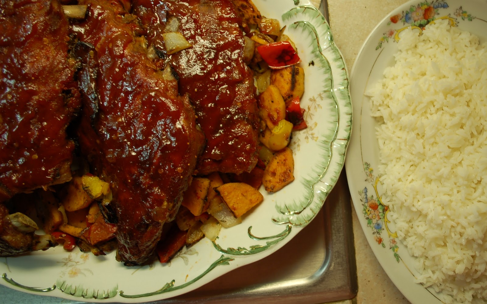 The Spice Garden Ribs, Rice, and Roasties