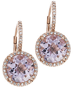 Rose Gold Pink Topaz Earrings | ShoppingandInfo.com