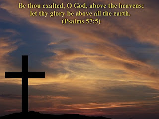 Christian Desktop wallpaper with Psalms 57:5 bible verse hd(hq) wallpaper free religious desktop background pictures and Jesus Christ cross images download