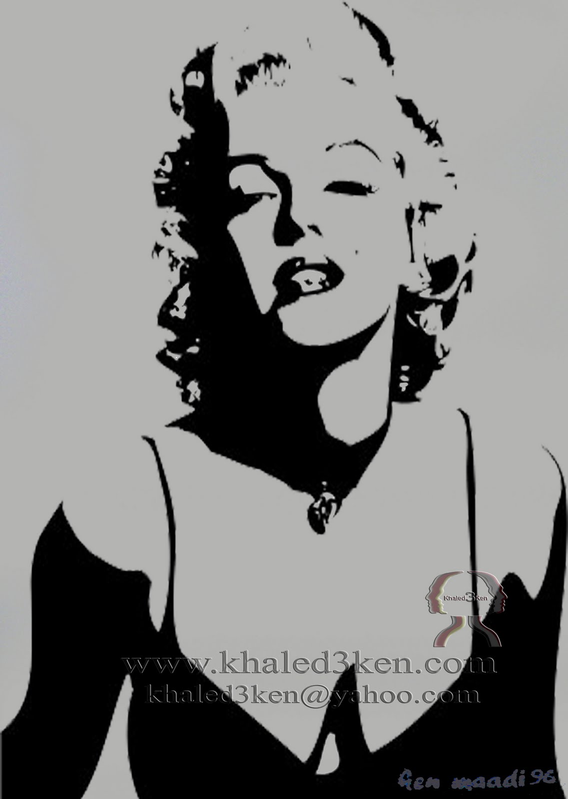 Ken Maadi Drawing Portrait Marylin Monroe Pop Art Ken Maadi From Khaled3ken