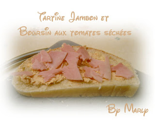 Tartine « spécial Boursin » recettes Pain aux tomates