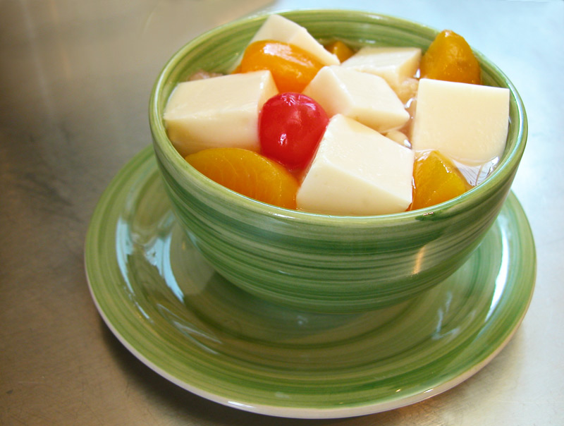 Cooking Weekends Almond Jelly with Fruit Cocktail