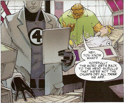 Out of all the 'th' words, Ben only pronounces one oddly...that's what passes for characterization in Bendis' Mighty Avengers