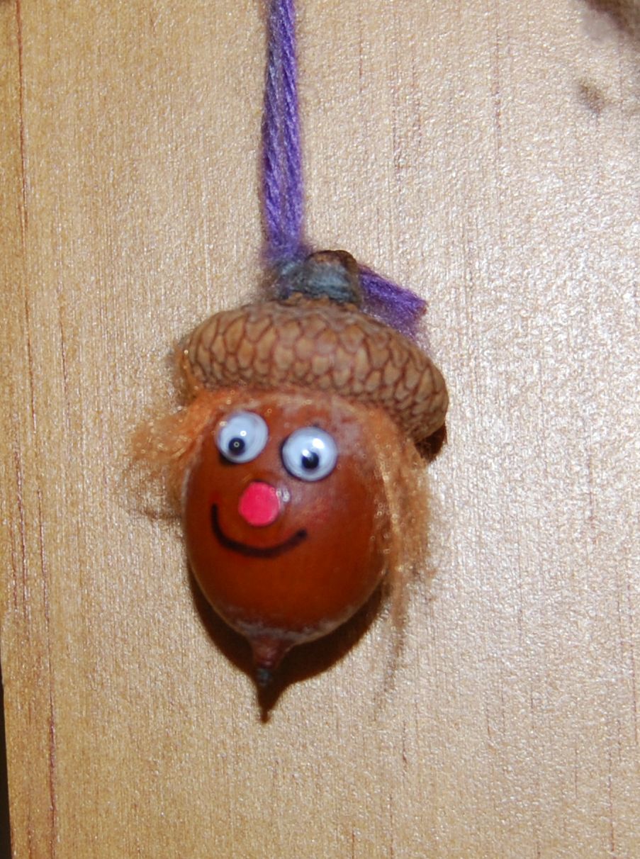 Bigfoot & Pickle Face's Kids Craft Ideas Acorn Necklaces