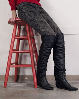 otk flat leather boots