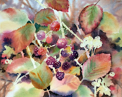 blackberries ann mortimer autumn stage step painting artist anne hedgerow been