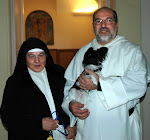 With the Master of the Dominican order and my black and white dog Nicky