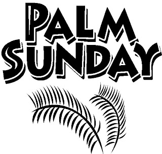 Palm Sunday Palms beautiful clip art image with nice font free download Christian verse pictures and Jesus images
