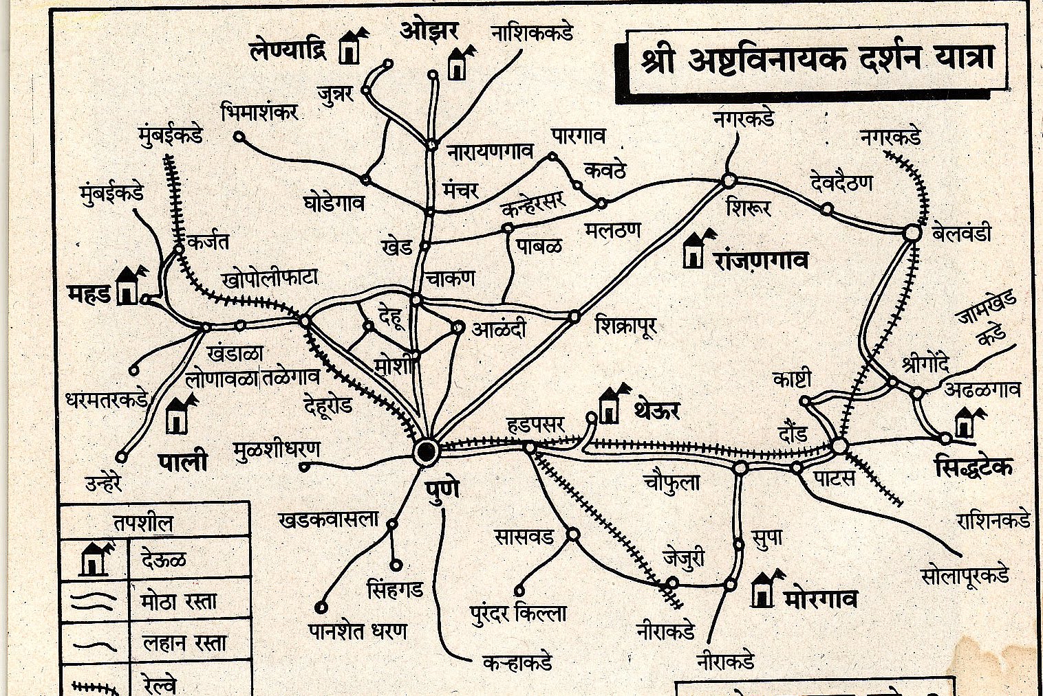 Ashtavinayak Route Map 