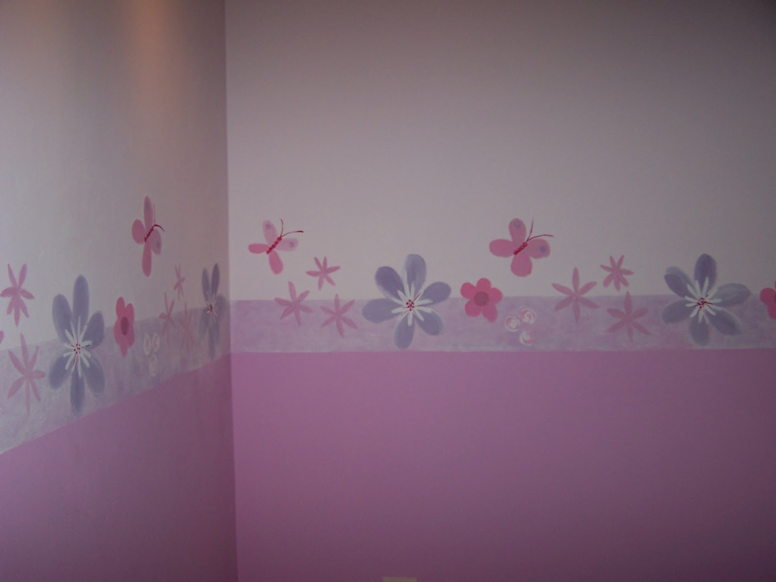 Matices Pintura Decorativa: Cenefa para habitación de Niña