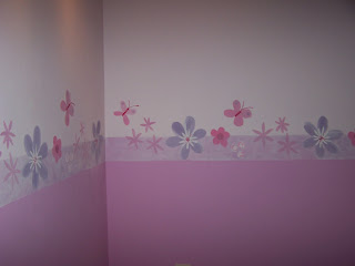 Matices Pintura Decorativa: Cenefa para habitación de Niña