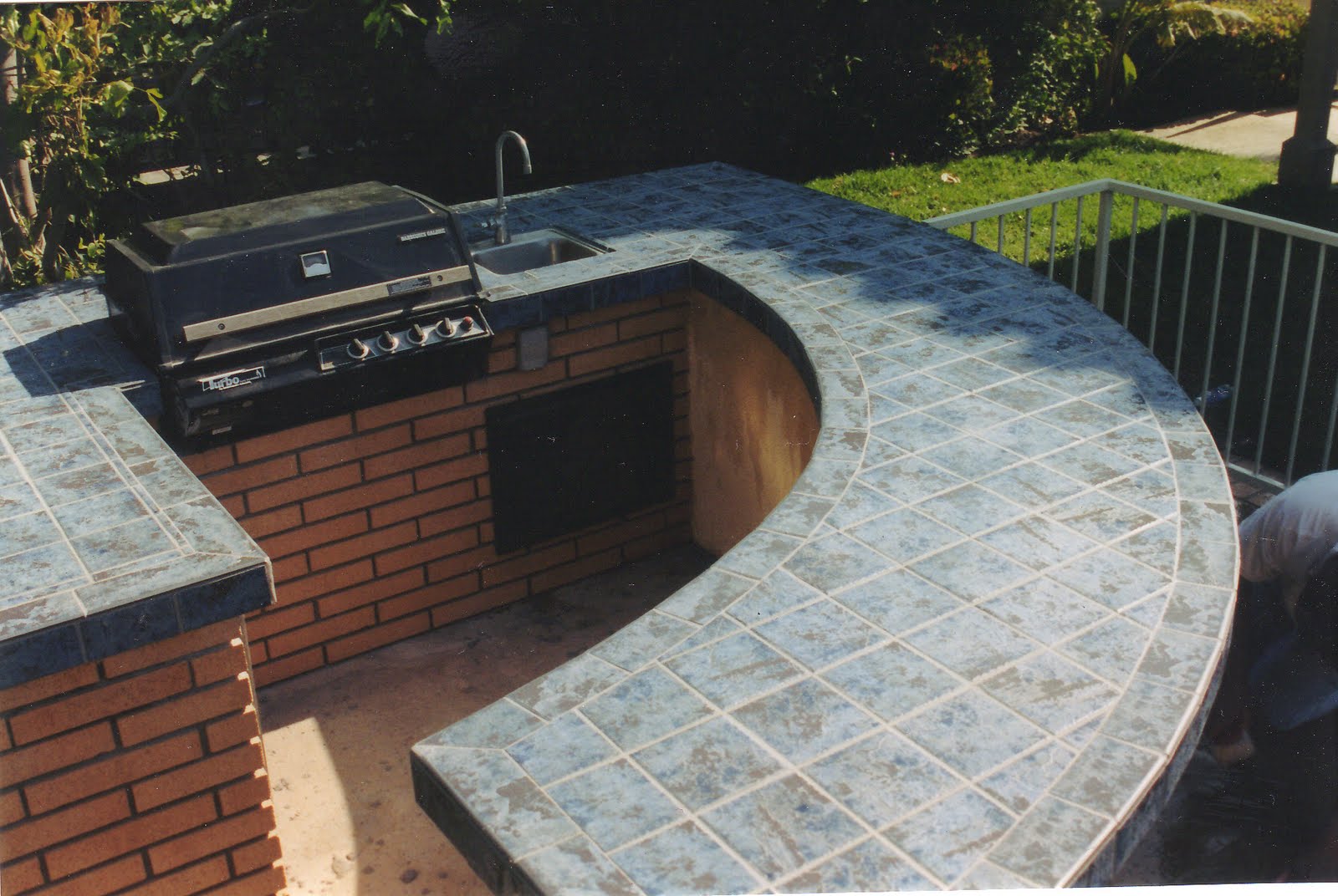 Outdoor Kitchen Construction Tiles, tiles and more tiles.....