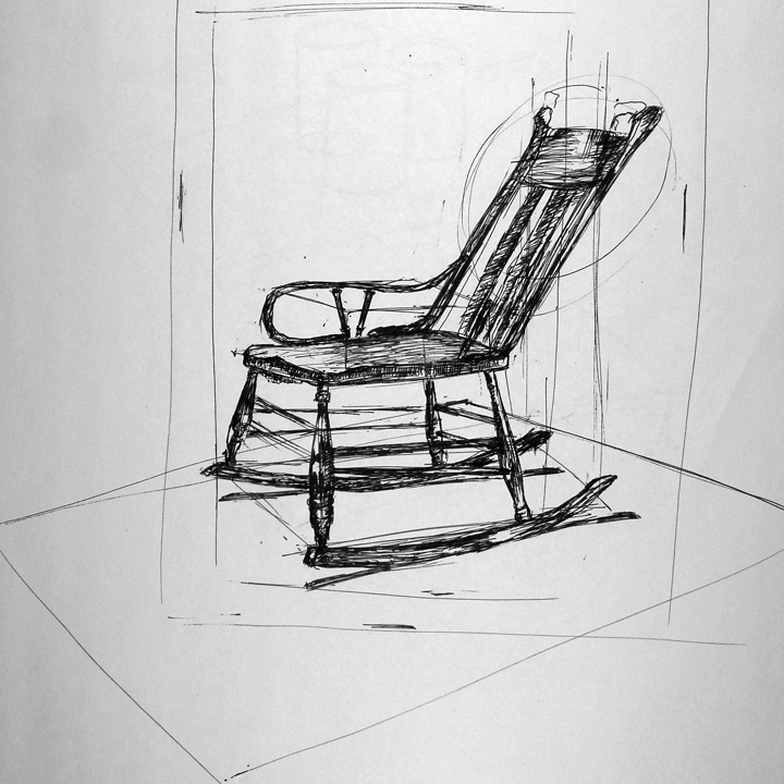 BYUH Drawing: Rocking Chair Drawing