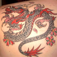 dragon in back tattoo