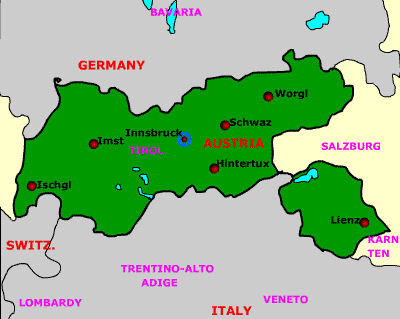 Around the World Maps: Tyrol Map