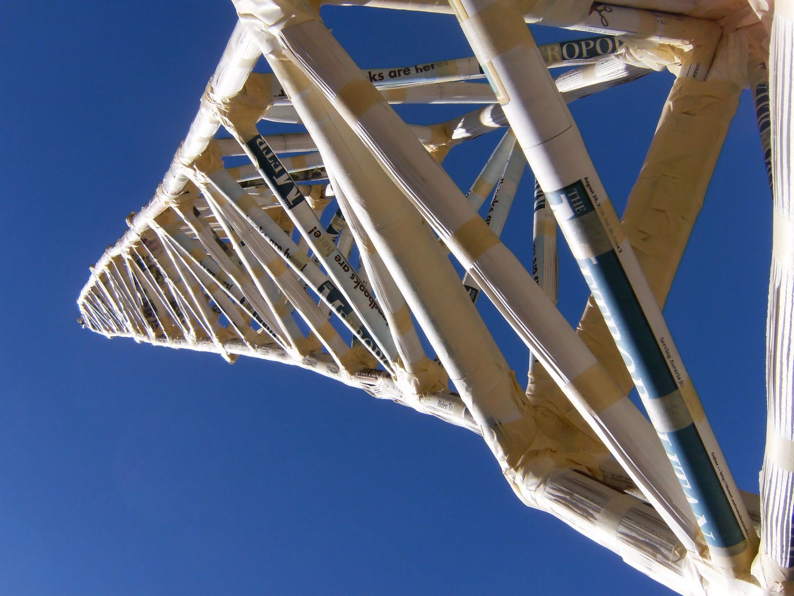 quilts, etc. newspaper tower