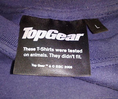 tested on animals tag on back of shirt