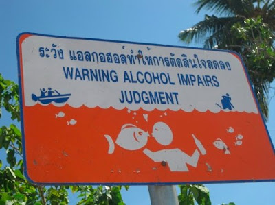 funny picture of an alcohol causes impairment sign