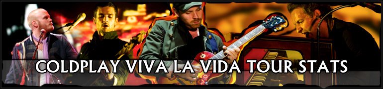 Coldplay - Viva La Vida Tour Stats