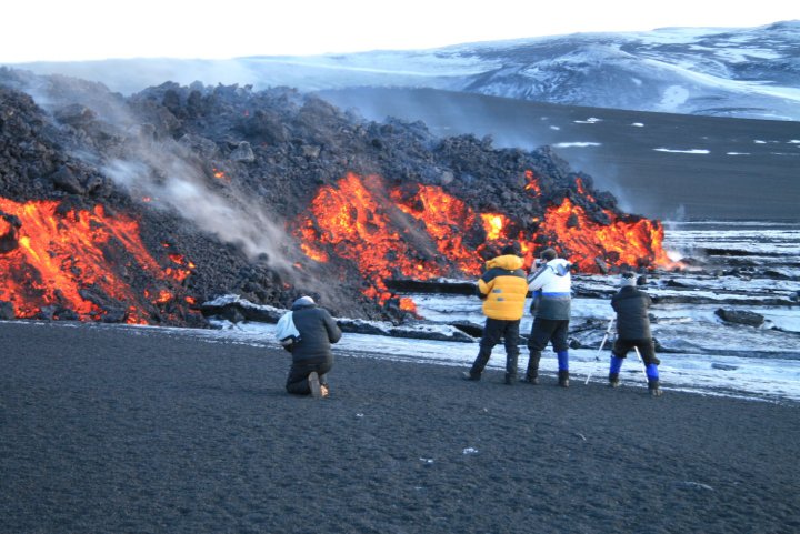Island Vulkan Eyjafjallajökull 70 Touristen Evakuiert 