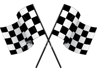 Black  White Clip  Auto Racing on Black And White Clip Art  Flag Clipart Black And White
