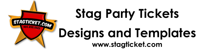 Stag Party Ticket Designs, Templates and Samples
