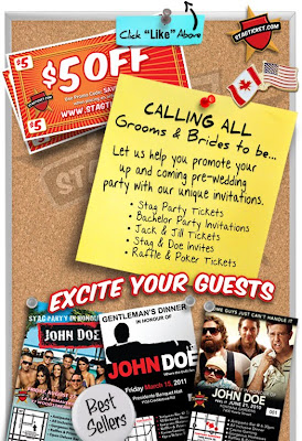 stag party ticket designs templates and samples