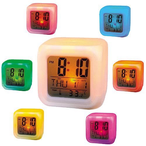 Glowing LED Color Change Digital Alarm Clock Moodicare