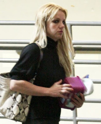 Britney Spears in black dress out in Sherman Oaks