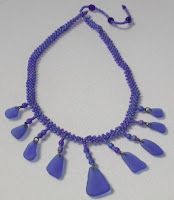 Handmade sea glass necklace with cobalt blue sea glass by Out Of The Blue Seaglass Jewelry