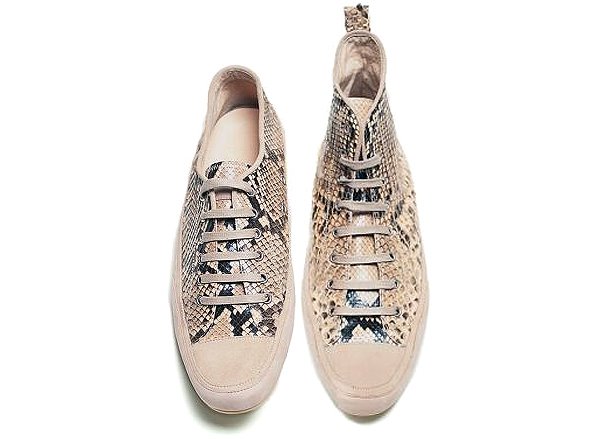 python print leather curb sneakers