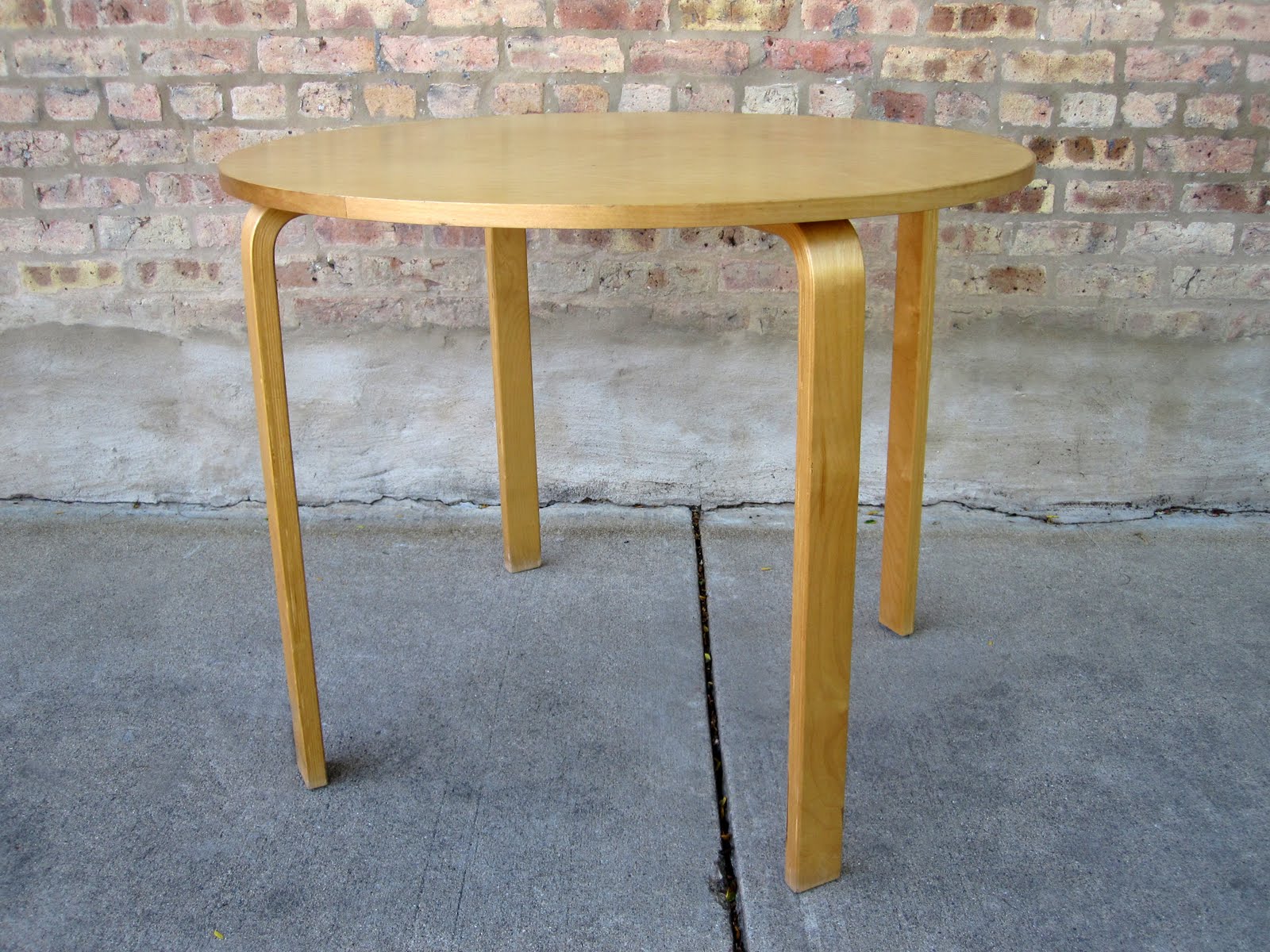 circa midcentury 'danish modern' bent plywood dining room table