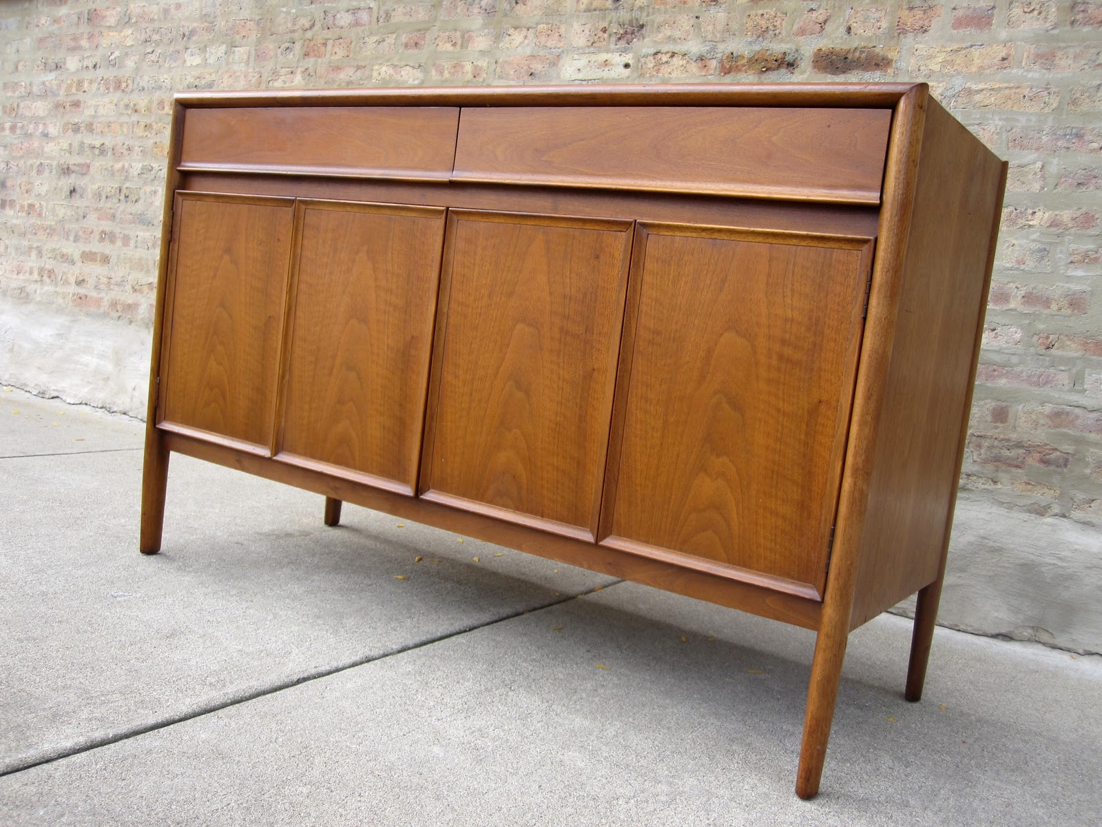 circa midcentury 'drexel' walnut credenza / buffet