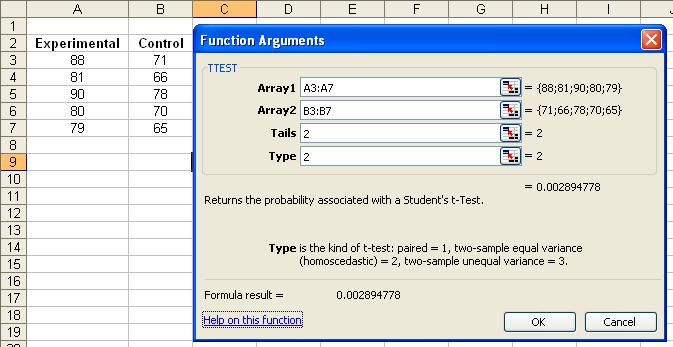 Research Methodology: How to compute t value using t-test in MS Excel
